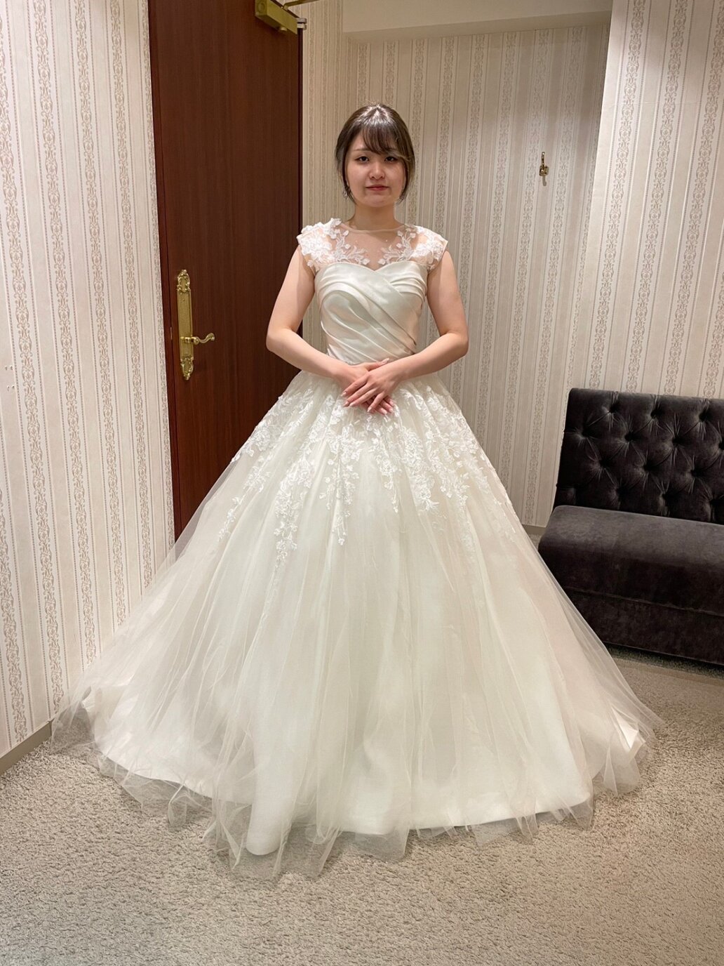 定価26万円ウエディングドレス　ウエディングドレス白　Aラインドレスウエディングドレス