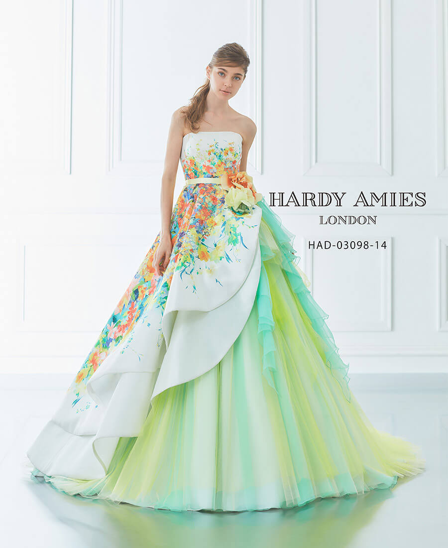 グリーンエイミス HARDY AMIES カラードレス ウェディングドレス ...