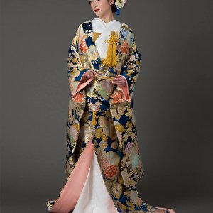 KW1 花日和(紺) 色打掛 ウェディングドレスレンタル TIG DRESS 東京