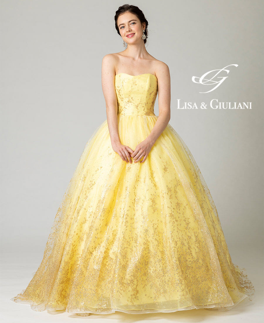 カラードレス イエロー 黄色 ゴールド - スーツ・フォーマル・ドレス
